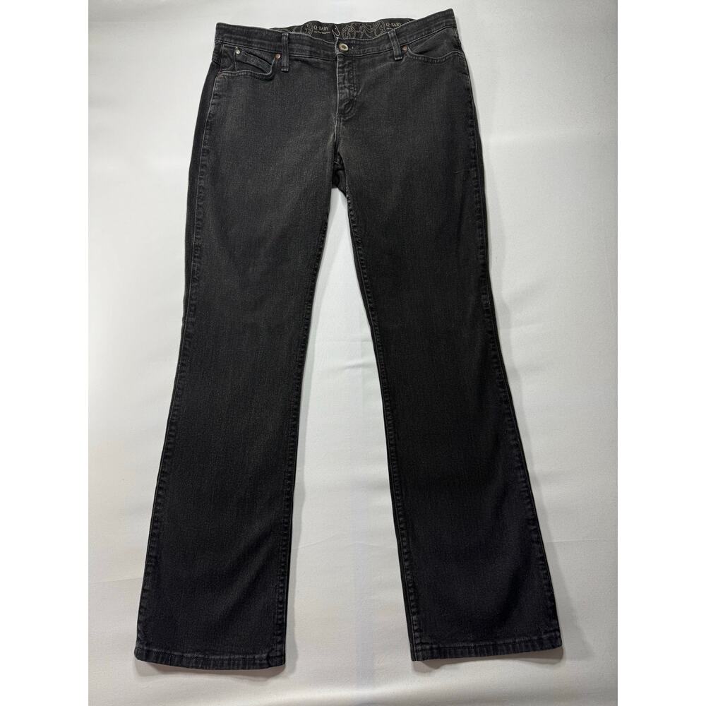 Wrangler Q-Baby Women's Straight Leg Black Denim Jeans - Size 15/16 (37x33.5)*
